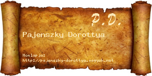 Pajenszky Dorottya névjegykártya